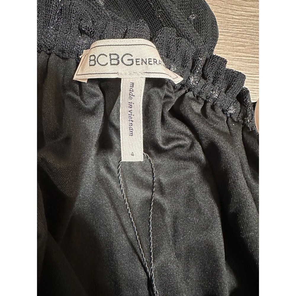 BCBGeneration BLACK Off The Shoulder  NWT COCKTAIL PARTY DRESS 4 - Picture 4 of 12